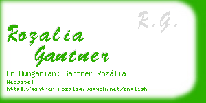 rozalia gantner business card