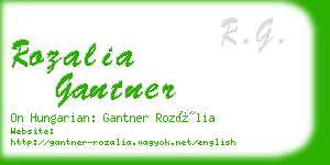 rozalia gantner business card